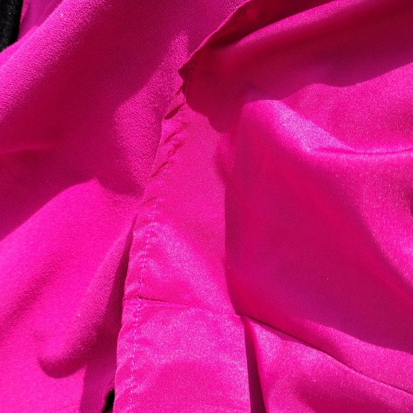Hot Pink Sleeveless Midi Dress. Size 14 - Picture 14 of 16
